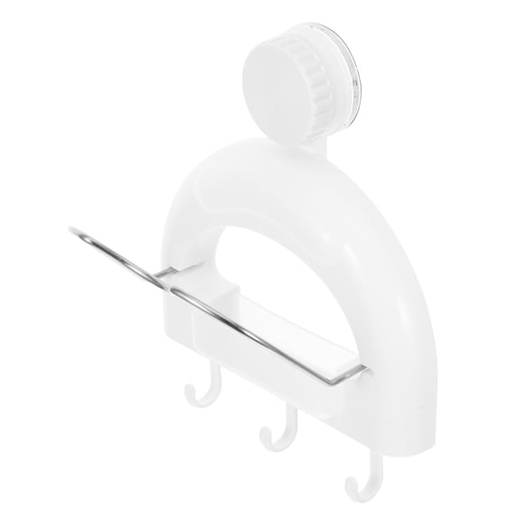 Minkissy White Lid Hanging Storage Rack with Anti- Groove for Kitchen Organization, PP Material, 1 Piece