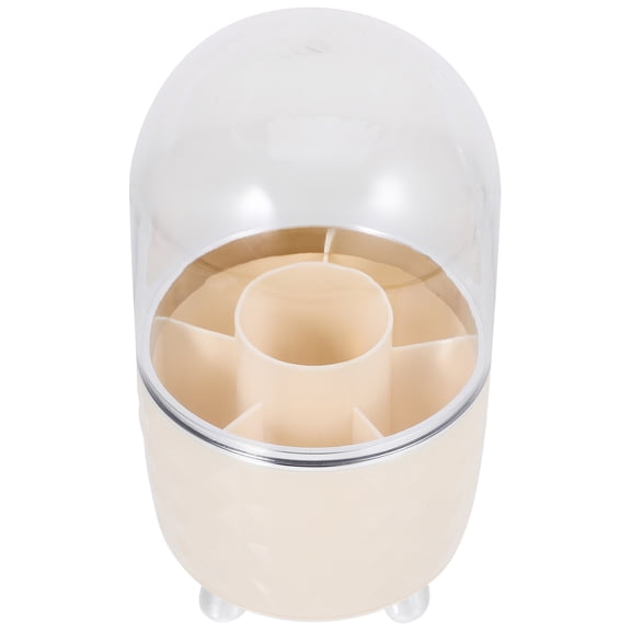 Minkissy Multi-Functional Makeup Brush Holder with Lid, Cosmetic Organizer for Office, Bedroom, Vanity, and Bathroom Storage