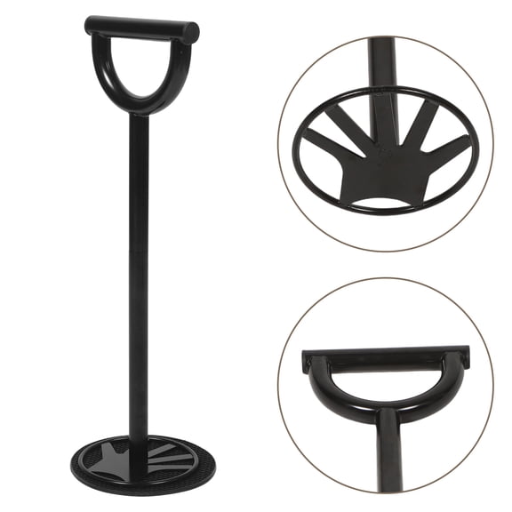 Minkissy Manual Trash Compactor for Kitchen Black Metal Garbage Can Compressor with Ergonomic Handle