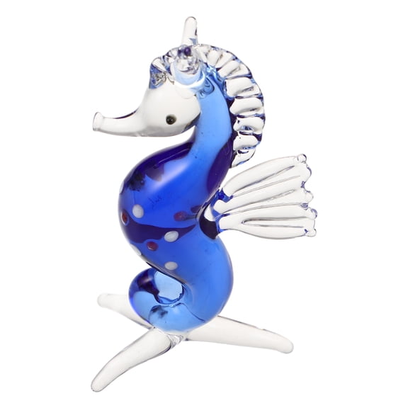 Minkissy Crystal Seahorse Resin Marine Animal Nautical Tabletop Decoration for Living Room Home Office