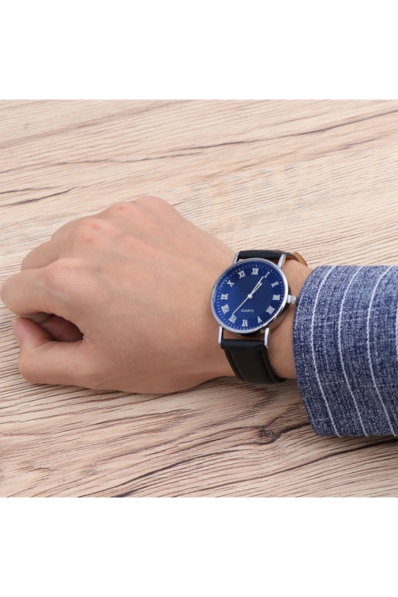 Men's Quartz Watch Black Band Minimalist Design Accurate Movement Business and Casual Style