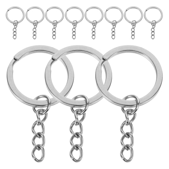 Minkissy 20-Pack Small Metal Split Key for Keychains, Keychain Parts and Accessories