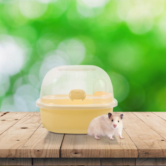 Minkissy Mice Cage PP Yellow for Outdoor Adventures with Pet Comfort 1Pcs