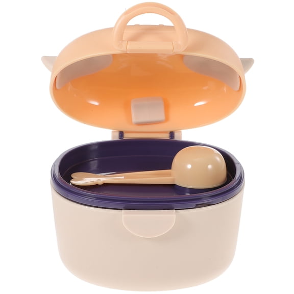 Minkissy Milk Powder Travel Container Powder Box Container Beige Pp and Silicone Scoop Design for Parents 1Pack