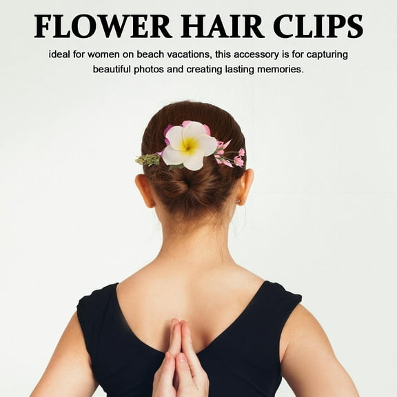 Minkissy Multi-Color Hawaiian Flower Hair Clip Plumeria Tropical Beach Vacation Hair Accessory for Women and Girls