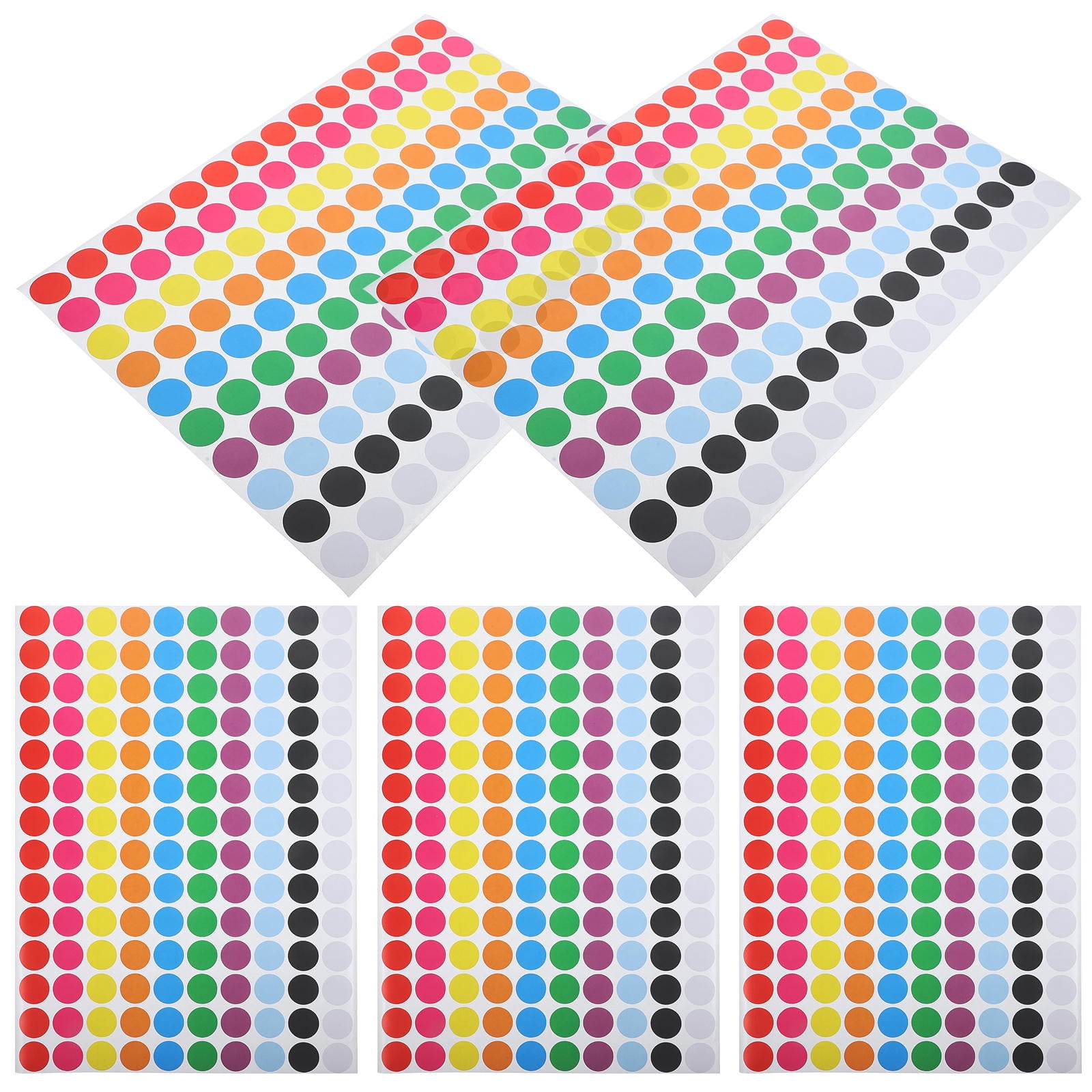 Minkissy Colorful Small Round Dot Stickers for Labeling, Color Coding ...