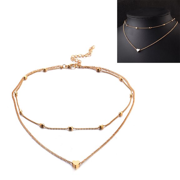 Minkissy Multilayer with Love Heart Pendant for Special Occasion Wear