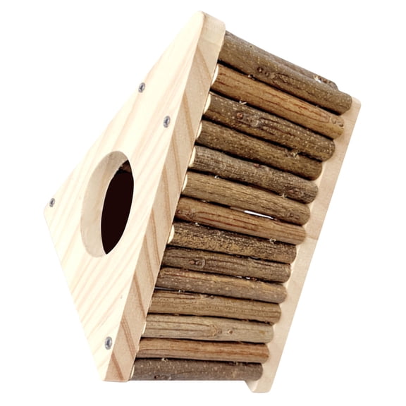 Minkissy Wooden Pet Nest Tunnel for Small Animals Decoration and Activity