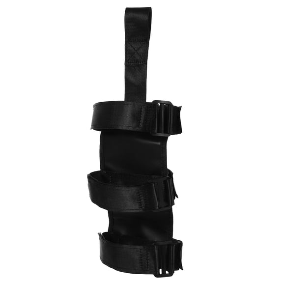 Minkissy Nylon Fire Extinguisher Fixed Belt For Car Owners Black 1Set 17.1*9.1*0.2in