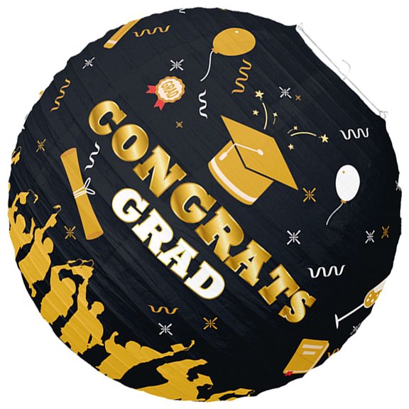 Minkissy Party Decor Black Paper Lanterns for Graduation Season Grad Party Decorations