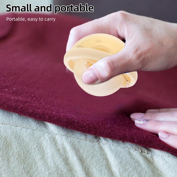 Minkissy Pet Hair Remover Ball Lint Roller Light Yellow Polyurethane Hair Removal for Households 1Pack