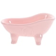 thumbnail image 1 of Minkissy Pink Ceramic Soap Dish Holder with Drain Hole for Storage Fits Normal Soap and Kitchen Sponge, 1 of 8