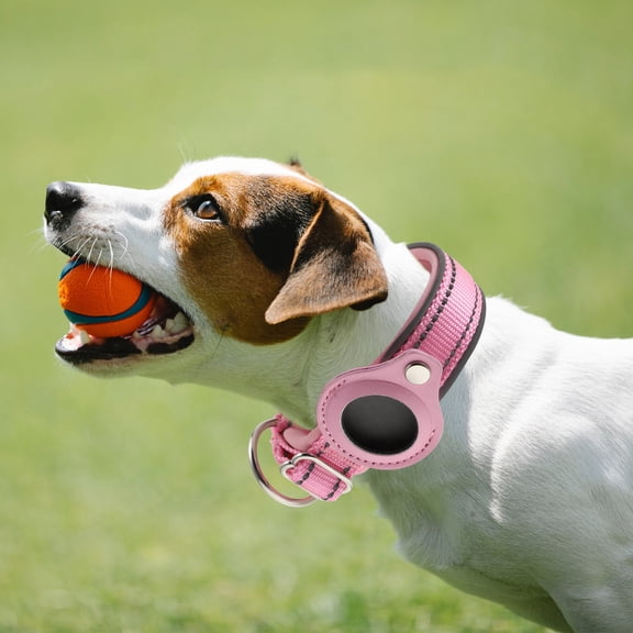 Minkissy Pink Nylon Pet Collar Protector Anti-Lost Locator Durable Case