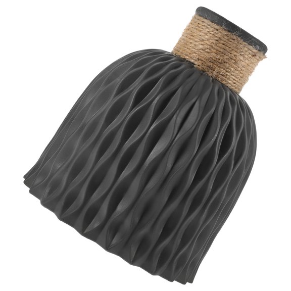 Minkissy Gray Pineapple Vase, PP Plastic Decorative Flower Vase for Storage, Tabletop Home Decor Organizer Centerpiece