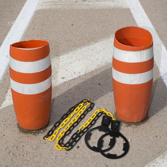 Minkissy Plastic Traffic Safety Barrier Chain for Parking Lot, Driveway, , and Lightweight