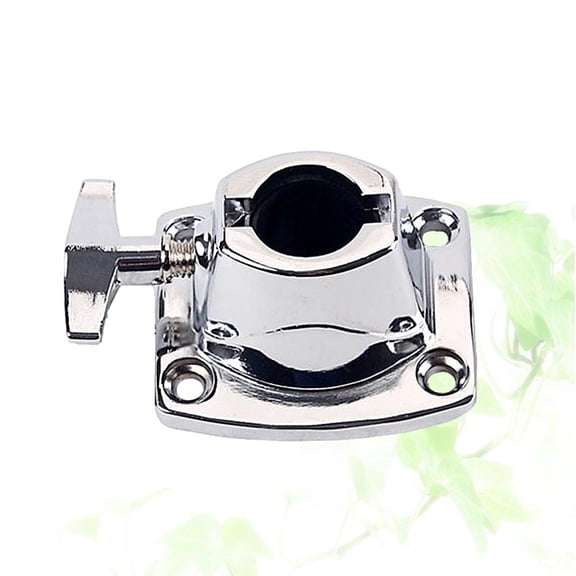 Minkissy Plated Silver Bass Drum Cymbal Holder Clamp Durable Drum Accessory Replacement