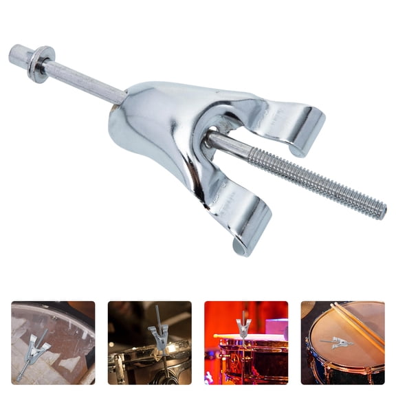 Minkissy Plated Silver Stainless Steel Drum Lugs Bridge Style Claw Hook for Snare and Bass Drum