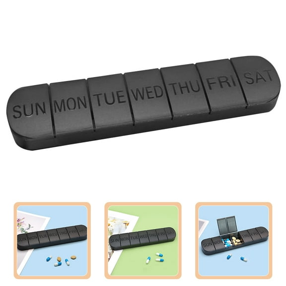 Minkissy Portable Black Case with Airtight Compartments Durable PP Organizer for Travel and Home Use