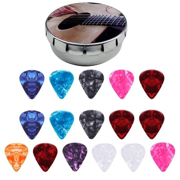 Minkissy Professional Guitar Pick Set Assorted Color Iron Plectrums for Guitar Use Lightweight Practical Accessories