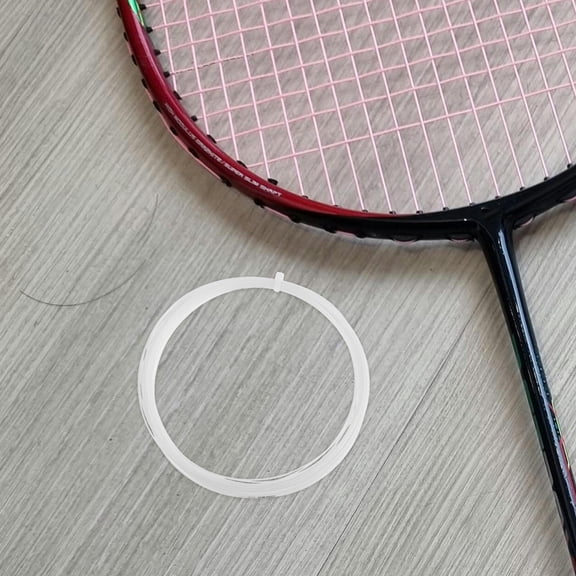 Minkissy Professional White Carbon Badminton Racquet String for Training and Replacement