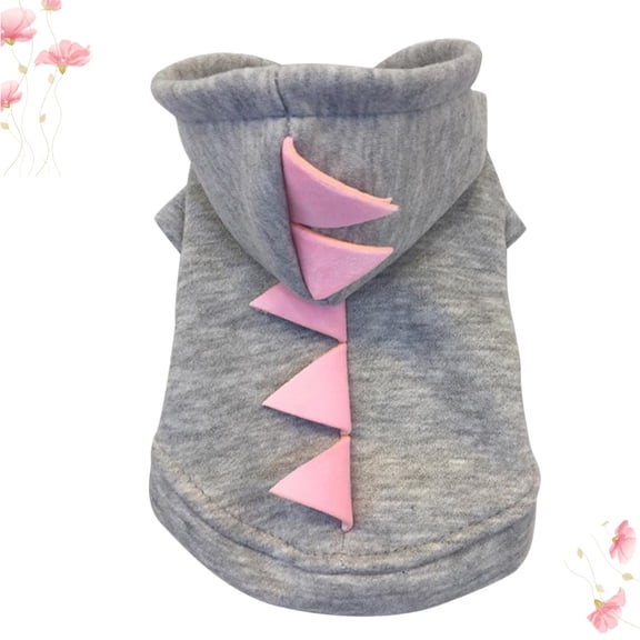 Minkissy Puppy Clothes Dinosaur Costume Grey Cotton Outfit 1Pack for Daily Wear