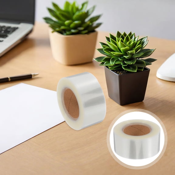 Minkissy Pvc Rectangle Clear Label Protectors for Office Use 250Pcs Per Roll