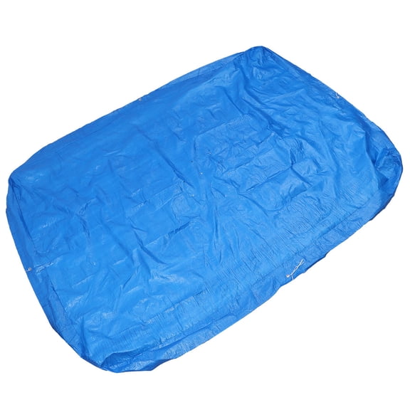 Minkissy Rectangle Blue Plastic Rainproof Dustproof Swimming Pool Cover 1Set