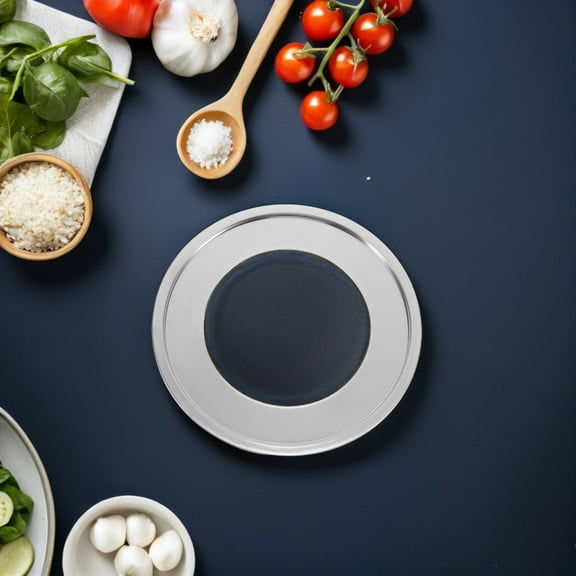 Minkissy Round Stainless Steel Steamer Ring Space Saving Steamer Plate for Cooking Vegetables