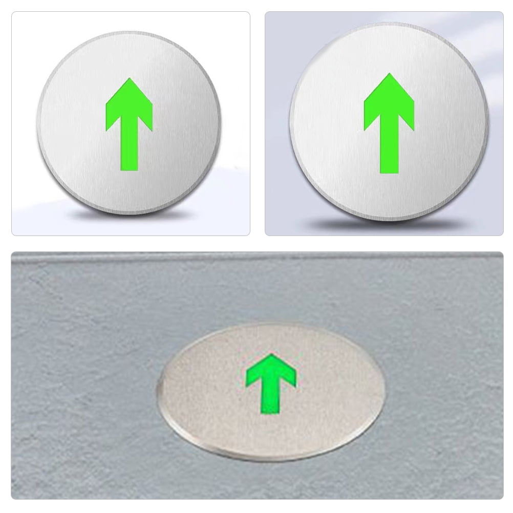 Lumenus Sign Minkissy Self Luminous Stainless Steel Emergency Exit Sign Fluorescent ...