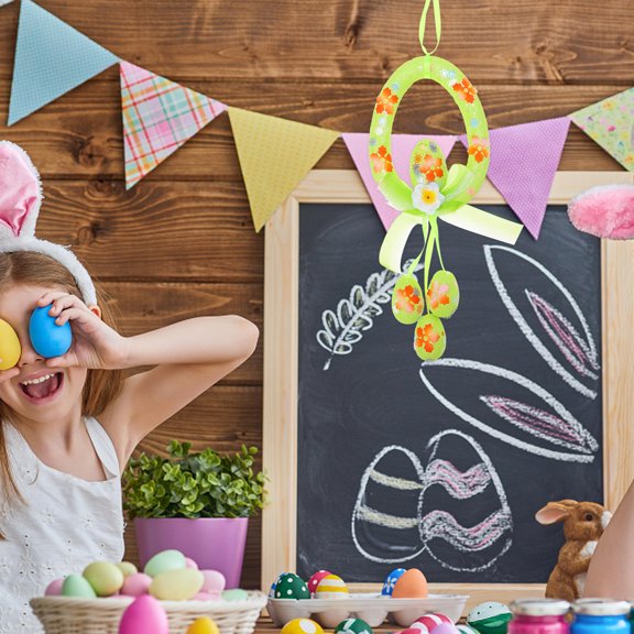 Minkissy Green Easter Hanging Decorations for Lobby, Table, Bar - Simple and Practical Spring Holiday Decor
