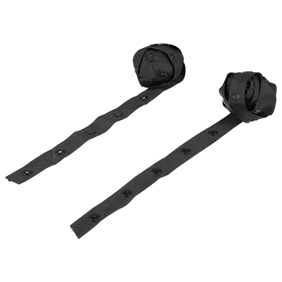 Minkissy Snap Fastener Kit Square Black Cloth Plastic 1 Set for Home Furnishing