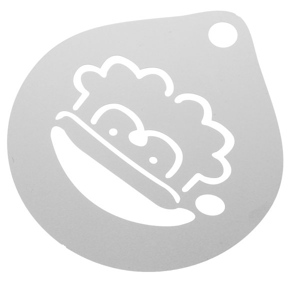 Minkissy Stainless Steel Coffee Art Stencil Durable Reusable DIY Decorating Tool for Latte and Cake