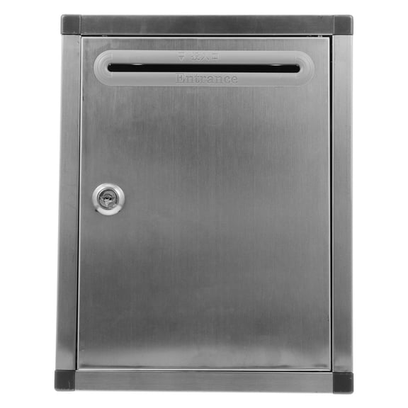 Minkissy Stainless Steel Wall Mount Mailbox with Lockable Design, Letter Box for Secure Mail Storage