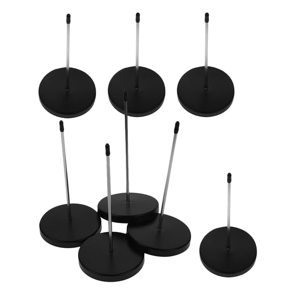 Minkissy Stainless Steel Restaurant Memo Holder Spike with Sturdy Base for Kitchen Use, Black, Large Capacity