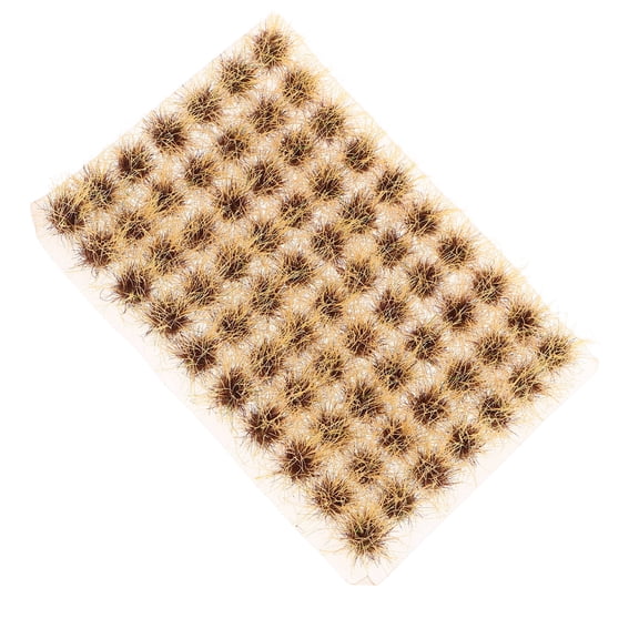 Minkissy Static Grass Tuft Model Khaki Artificial Grass Cluster for Train Layouts and Diorama Craft