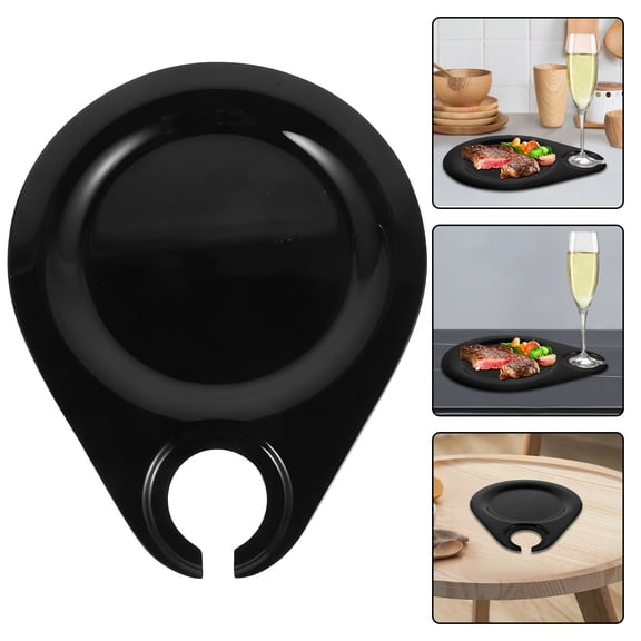 Minkissy Stoneware Dinnerware Wine Appetizer Plate With Versatile Serving For Garden Parties 1Set