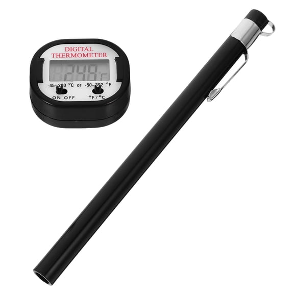 Minkissy Thermometer for Baking and Cooking, Black, 1 Set, Instant Read Meat Thermometer