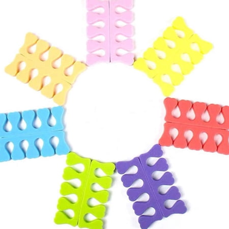 Minkissy Toe Separator Pedicure 100Pairs Pedicure Toe Separators Disposable Nail Art Finger Separators Soft Foam Toe Stretcher for Finger Toes Relaxing Holding (Random Color) Pedicure Toe Separators