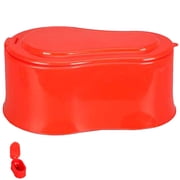 Minkissy Sturdy Red Plastic Portable Toilet Easy to Carry for Workers