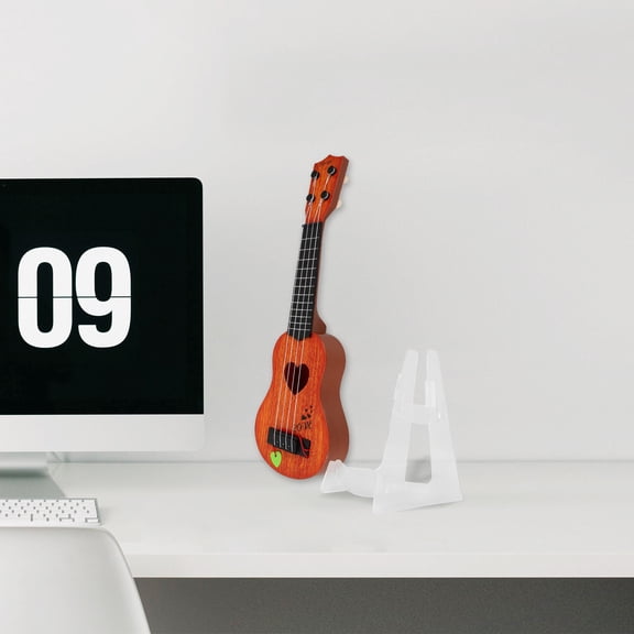 Minkissy Transparent Acrylic Ukulele Stand for Display Durable Floor Holder Perfect for Music Rooms 22.5x10.5x12.5 Inches