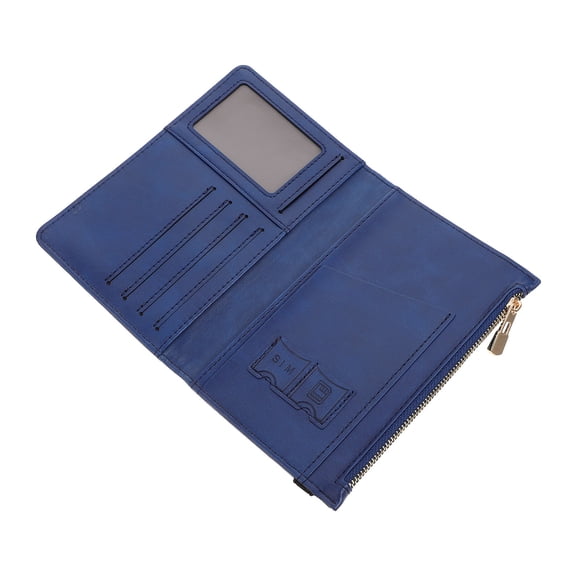 Minkissy Travel Business Card Holder RFID Protection Navy 1Pack for Adults