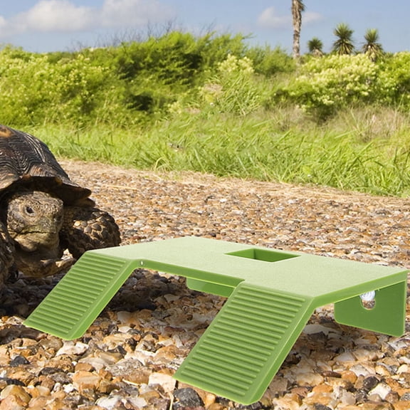 Minkissy Turtle Basking Float Green ABS Plastic Resting Platform for Aquatic Turtles and Reptiles 1 Piece