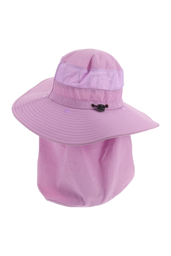 Vacation Hat Fishing Hat Violet 1 PCS Chinlon Material Sun Protection For Beach Outings