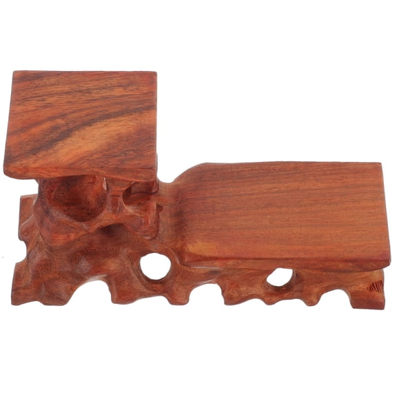 Minkissy Indoor Vase Stand with Dark Red Wood Base for Flower Shops, Stable and , 1 Set