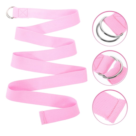 Minkissy Violet Non Elastic Yoga Strap for Fitness with Sturdy Webbing Material for Stretching and Alignment 5pcs