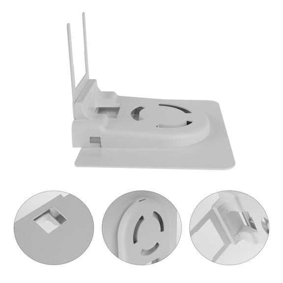 Minkissy Wall Mount Outlet Shelf White Plastic Storage Rack for Home Organization