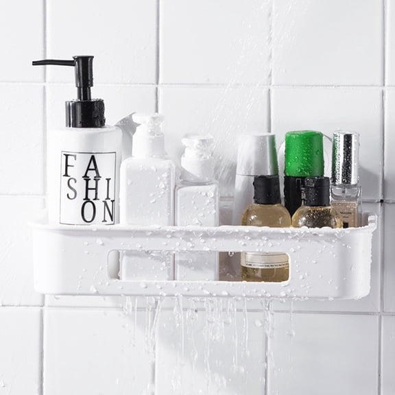 Minkissy White Soap Dish Holder and Organizer Basket for Bathroom Shelf Storage Rack, and Space-Saving