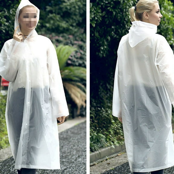 Minkissy Waterproof Raincoat Adults Semitransparent 1Pack for Travel