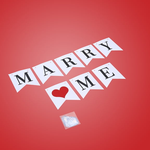 Minkissy Wedding Swallowtail Flags Multi Color Marry Me Banner for Romantic Decor