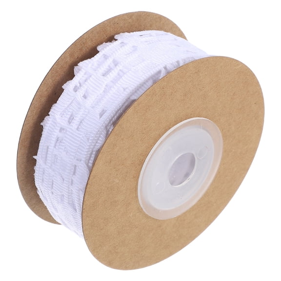 Minkissy White Musical Note Ribbon for Wrapping and Craft with Clear Hollow Embossed Design
